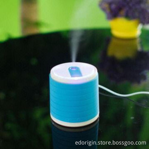 Desk USB Humidifier with Eco-silicone Surface, LED Light on Top, New Design